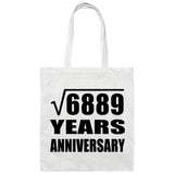 83rd Anniversary Square Root of 6889 Years Anniversary - Tote Bag White