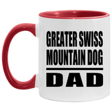 Greater Swiss Mountain Dog Dad - 11oz Accent Mug Red