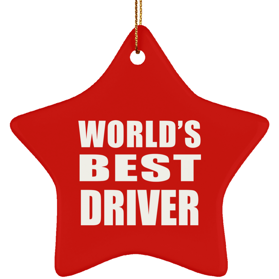 World's Best Driver - Star Ornament