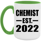 Chemist Established EST. 2022 - 15oz Accent Mug Green