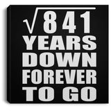 29th Anniversary Square Root of 841 Years Down Forever To Go - Canvas Square