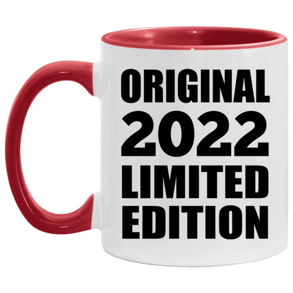 2nd Birthday Original 2022 Limited Edition - 11oz Accent Mug Red