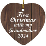 First Christmas With My Grandmother 2024 - Heart Ornament D