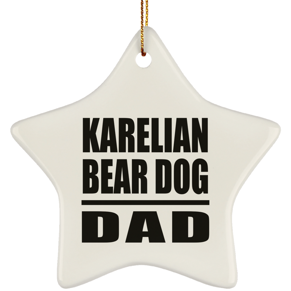 Karelian Bear Dog Dad - Star Ornament