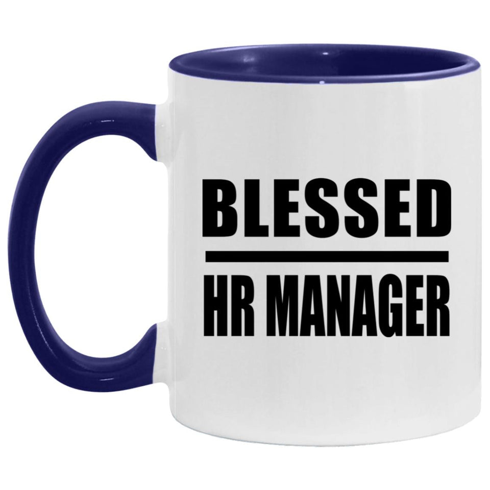 Blessed HR Manager - 11oz Accent Mug Purple