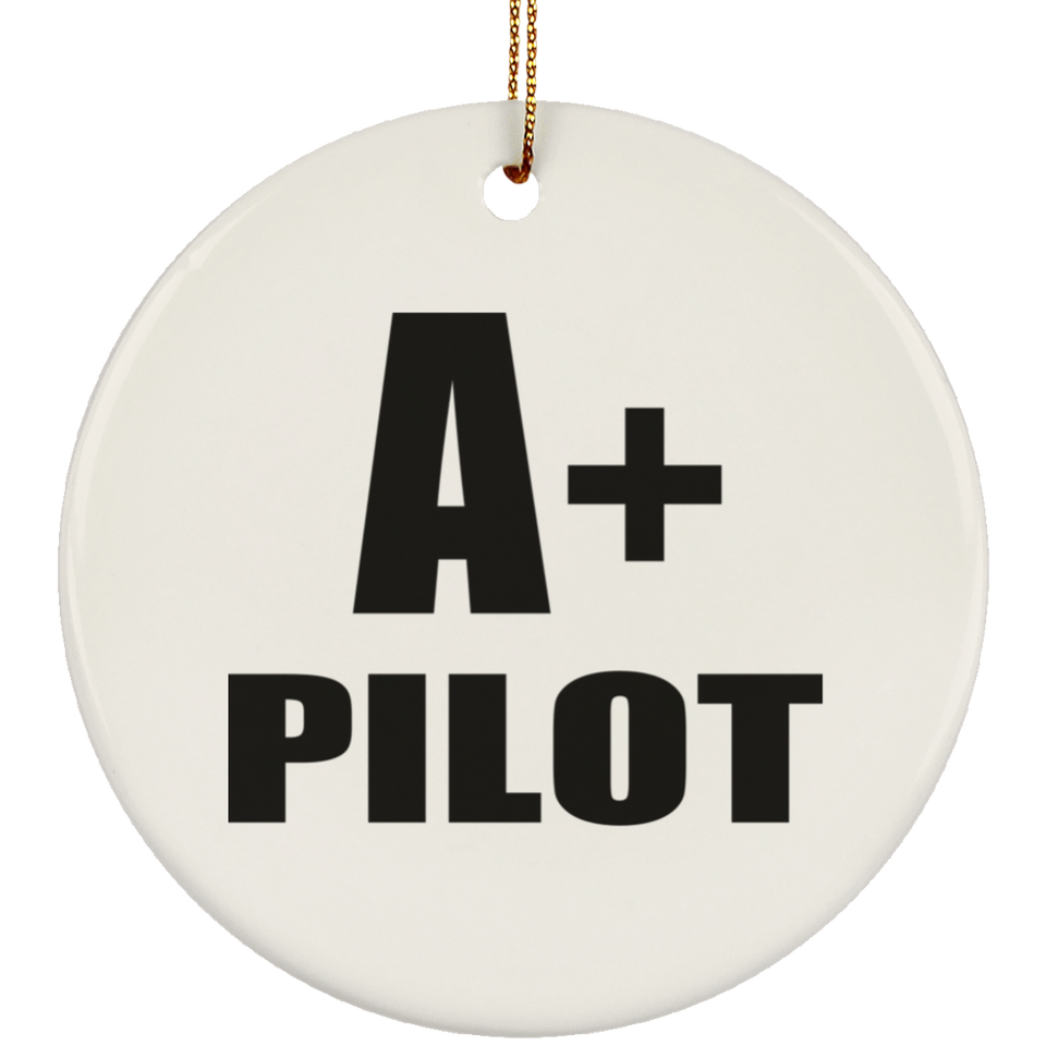 A+ Pilot - Circle Ornament