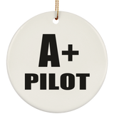 A+ Pilot - Circle Ornament