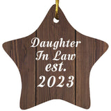 Daughter In Law Established Est. 2023 - Star Ornament D