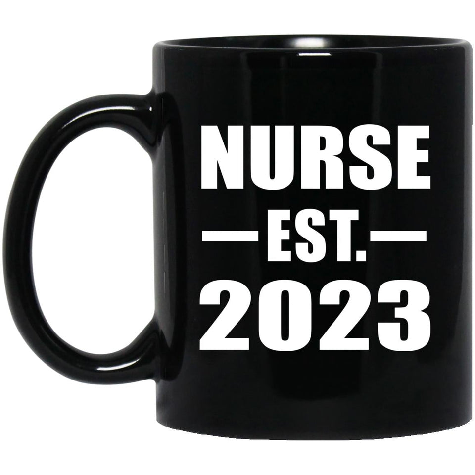 Nurse Established EST. 2023 - 11oz Coffee Mug Black