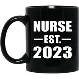 Nurse Established EST. 2023 - 11oz Coffee Mug Black