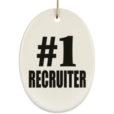 Number One #1 Recruiter - Oval Ornament