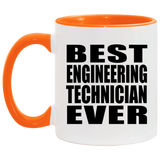 Best Engineering Technician Ever - 11oz Accent Mug Orange