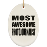 Most Awesome Photojournalist - Oval Ornament