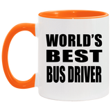 World's Best Bus Driver - 11oz Accent Mug Orange