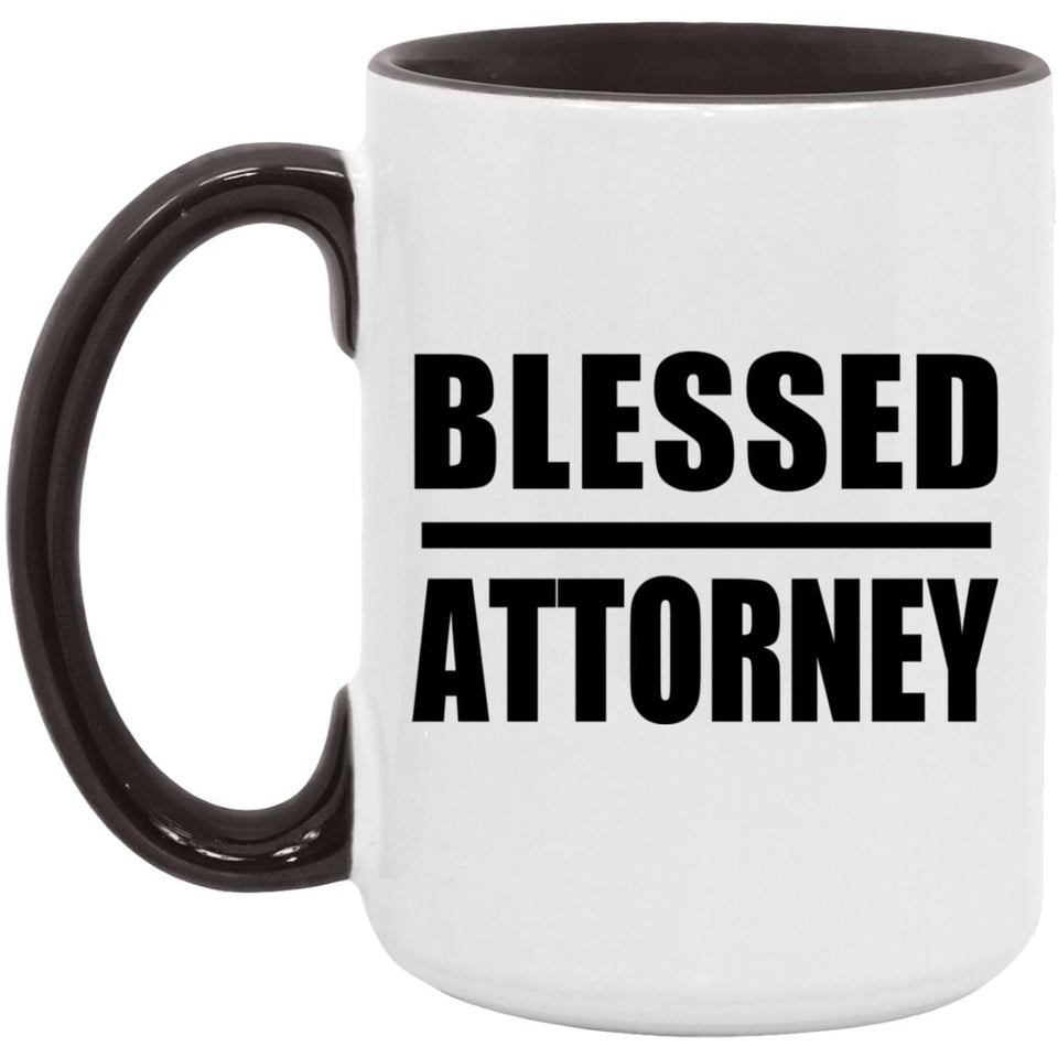 Blessed Attorney - 15oz Accent Mug Black