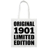 123rd Birthday Original 1901 Limited Edition - Tote Bag White