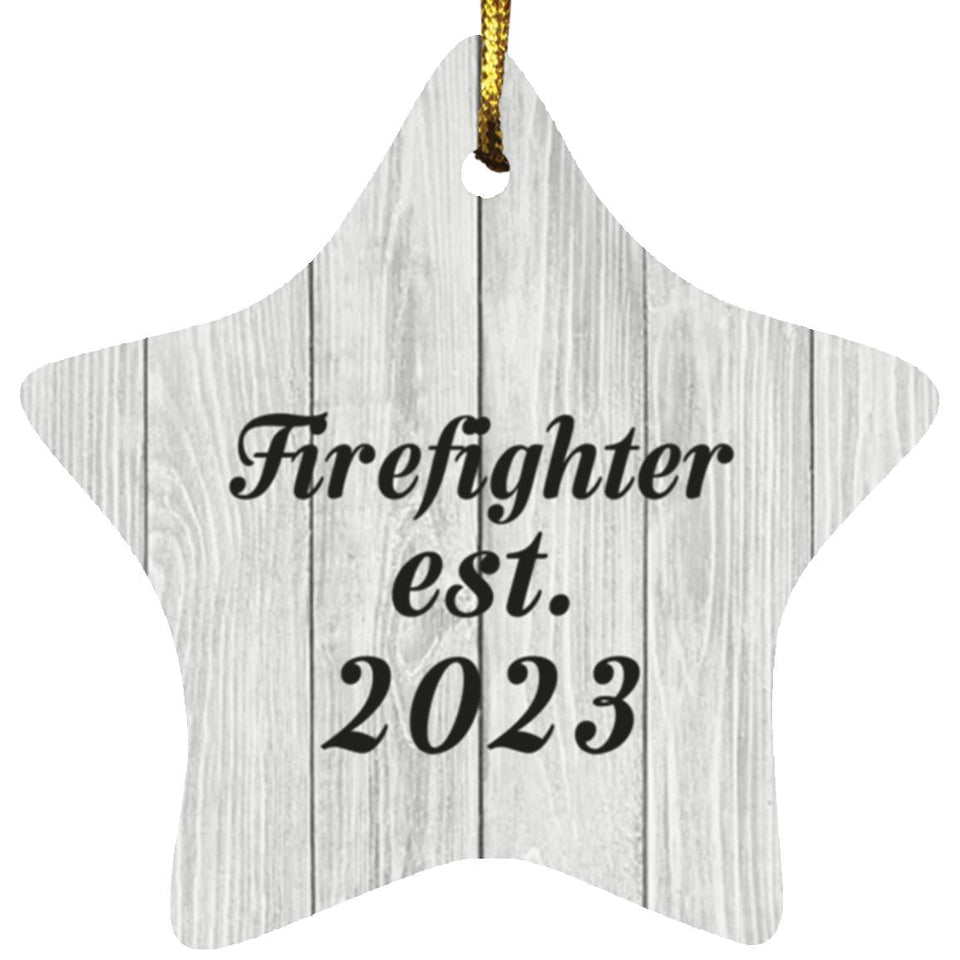 Firefighter Established Est. 2023 - Star Ornament F