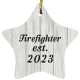 Firefighter Established Est. 2023 - Star Ornament F