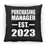 Purchasing Manager Established EST. 2023 - Throw Pillow Black