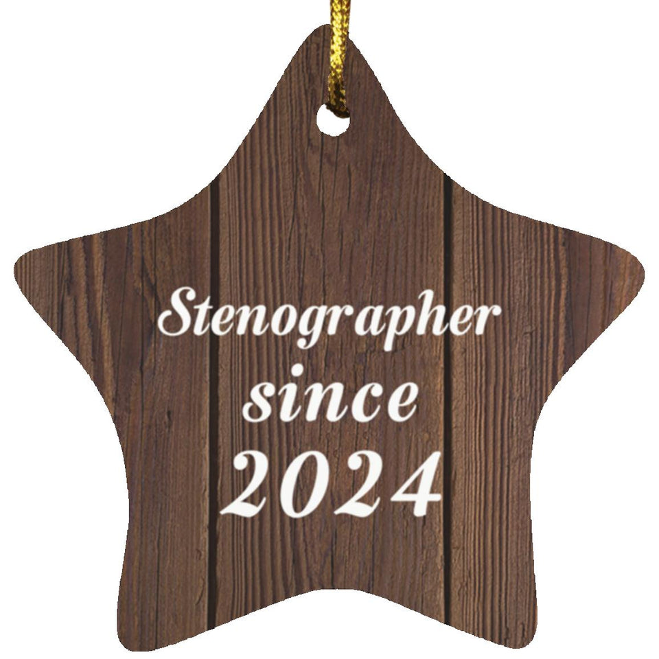 Stenographer Since 2024 - Star Ornament D