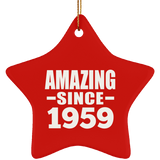 65th Birthday Amazing Since 1959 - Star Ornament