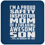 Proud Safety Inspector Mom Of Awesome Son - Drink Coaster