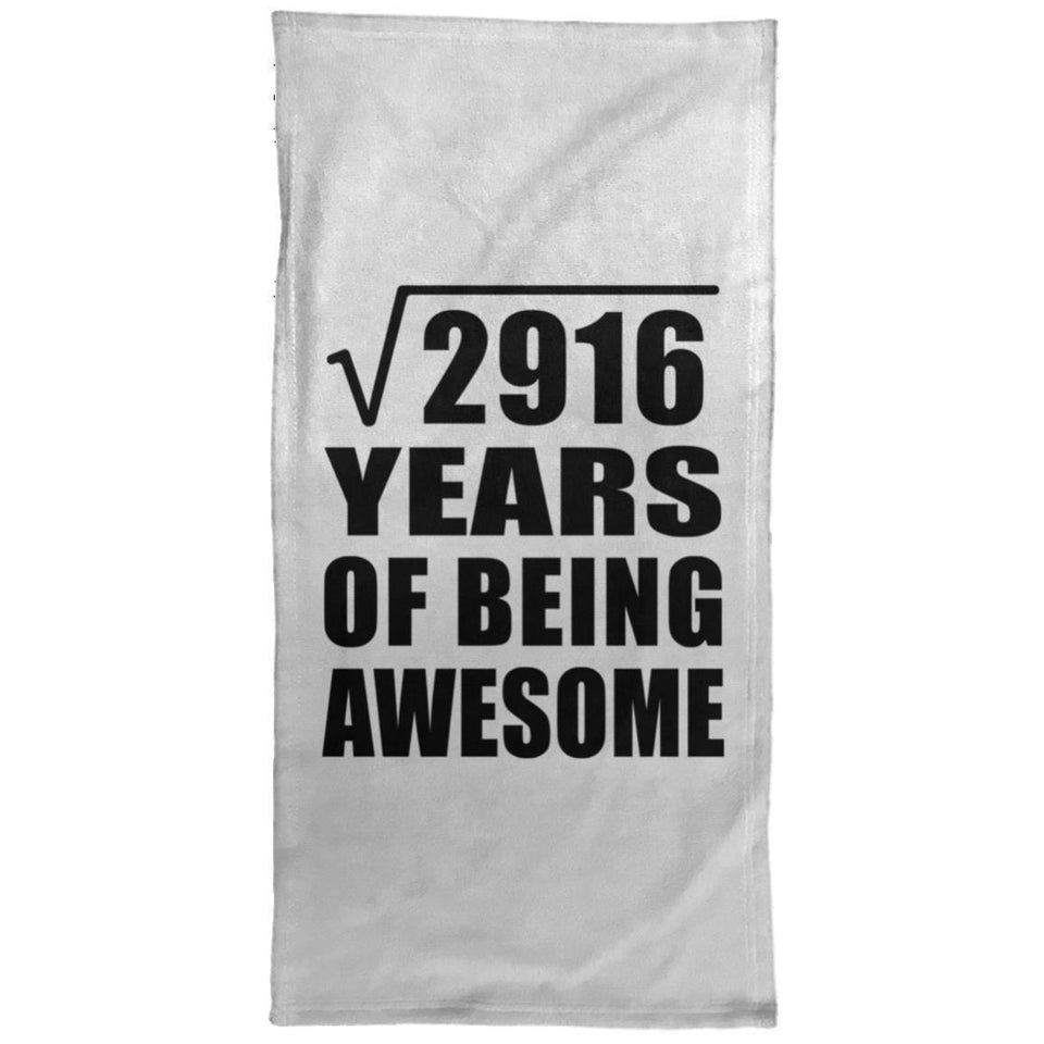 54th Birthday Square Root of 2916 Years of Being Awesome - Hand Towel