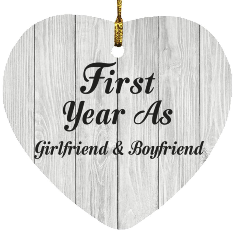 First Year As Girlfriend & Boyfriend - Heart Ornament F