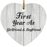 First Year As Girlfriend & Boyfriend - Heart Ornament F