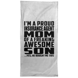 Proud Insurance Agent Mom Of Awesome Son - Hand Towel