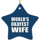 World's Okayest Wife - Star Ornament