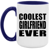 Coolest Girlfriend Ever - 15oz Accent Mug Purple