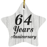 64th Anniversary 64 Years Anniversary - Star Ornament F