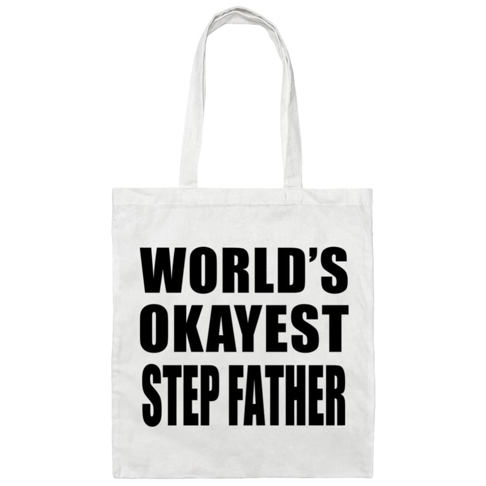 World's Okayest Step Father - Tote Bag White