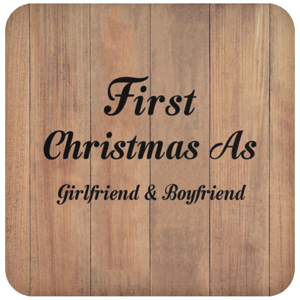 First Christmas As Girlfriend & Boyfriend - Drink Coaster C