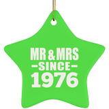 48th Anniversary Mr & Mrs Since 1976 - Star Ornament