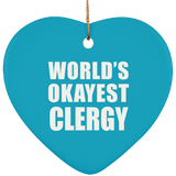 World's Okayest Clergy - Heart Ornament