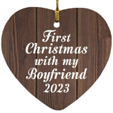 First Christmas With My Boyfriend 2023 - Heart Ornament D