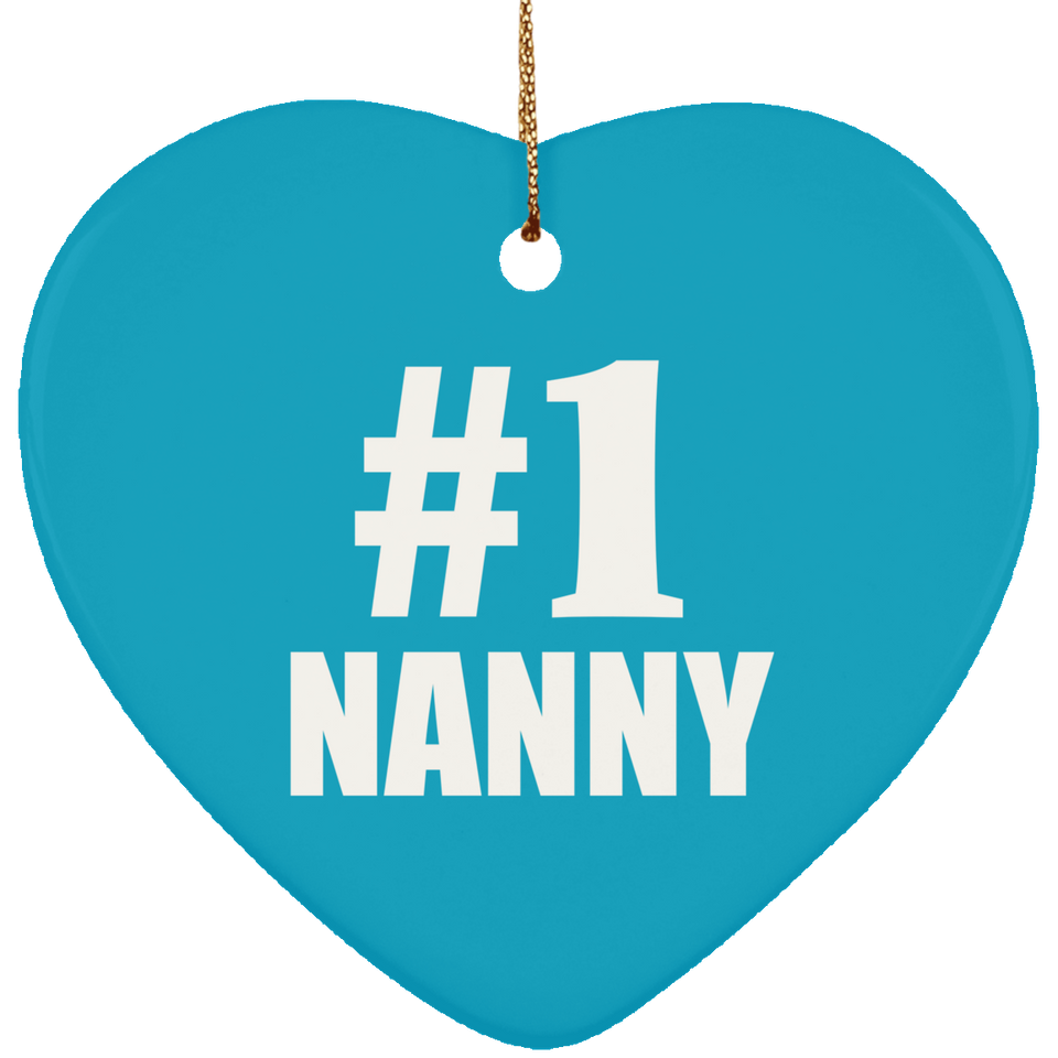 Number One #1 Nanny - Heart Ornament