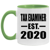 Tax Examiner Established EST. 2020 - 11oz Accent Mug Green