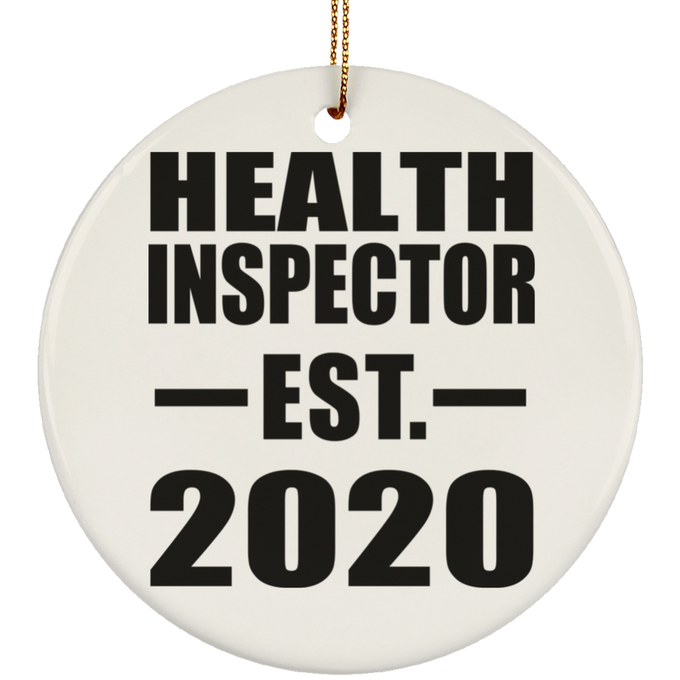 Health Inspector Established EST. 2020 - Circle Ornament