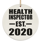Health Inspector Established EST. 2020 - Circle Ornament