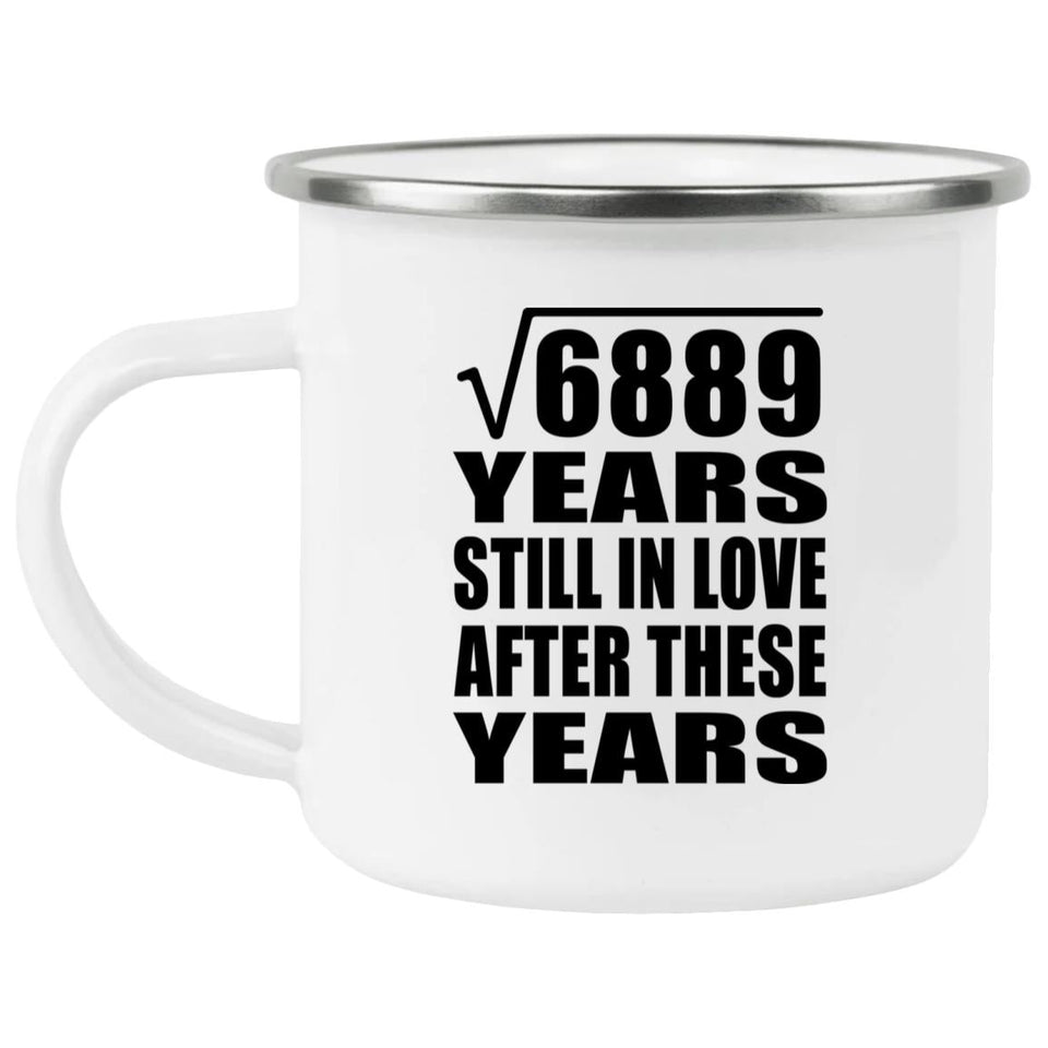 83rd Anniversary Square Root of 6889 Years Still In Love - 12oz Camping Mug