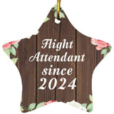 Flight Attendant Since 2024 - Star Ornament A