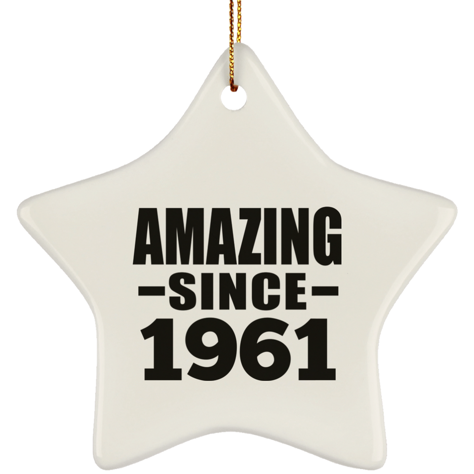 63rd Birthday Amazing Since 1961 - Star Ornament