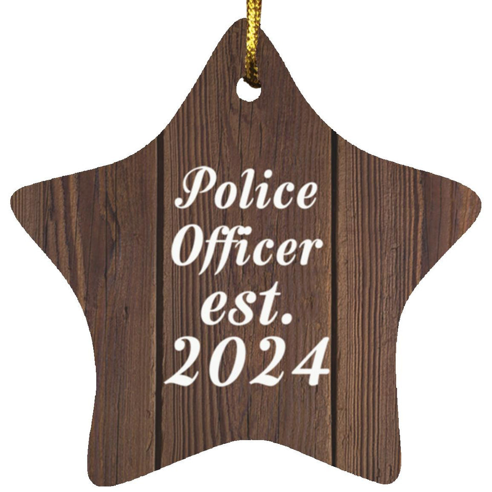 Police Officer Established Est. 2024 - Star Ornament D