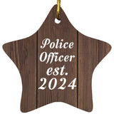 Police Officer Established Est. 2024 - Star Ornament D