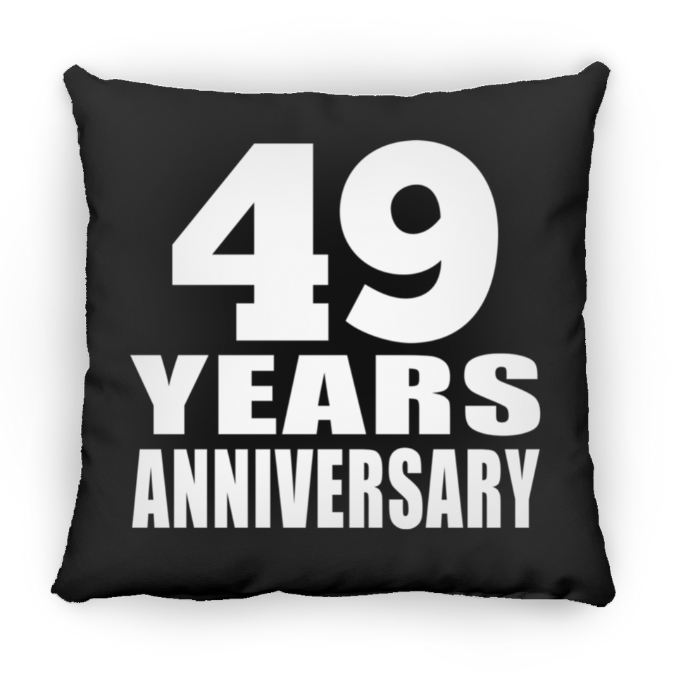 49th Anniversary 49 Years - Throw Pillow Black