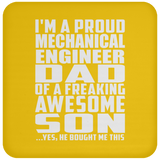 Proud Mechanical Engineer Dad Of Awesome Son - Drink Coaster