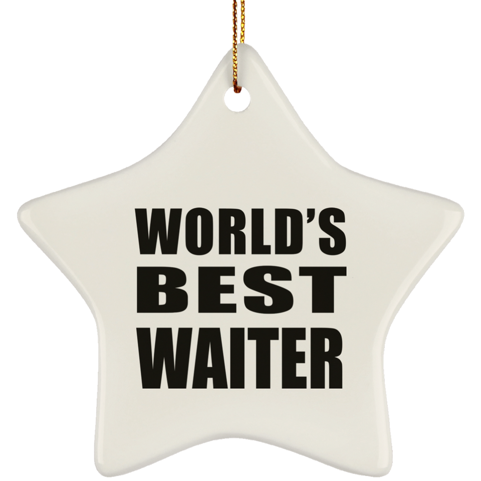 World's Best Waiter - Star Ornament